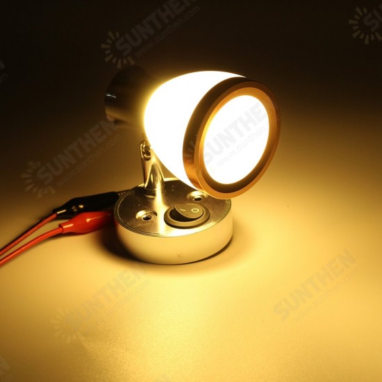 12V 3W LED Interior Frosted Glass LED Mini Spot Light Reading Night Lamp for Caravan Cabinet