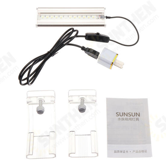 13/30/40/50cm Fish Tank Lamp LED Energy-Saving Blue+White Light Line Switch