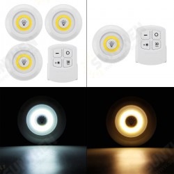 1/3PCS Under Cabinet Lights Closet Kitchen Counter COB Puck Light+Remote Control 1/3PCS Under Cabinet Lights Closet Kitchen Counter COB Puck Light+Remote Control