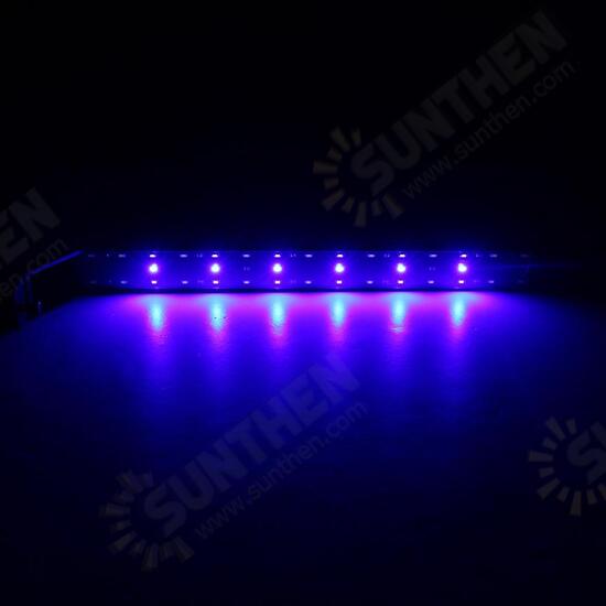 14W 53cm Blue & White LED Adjustable Aquarium Fish Tank Lamp Super Slim Clip On Light