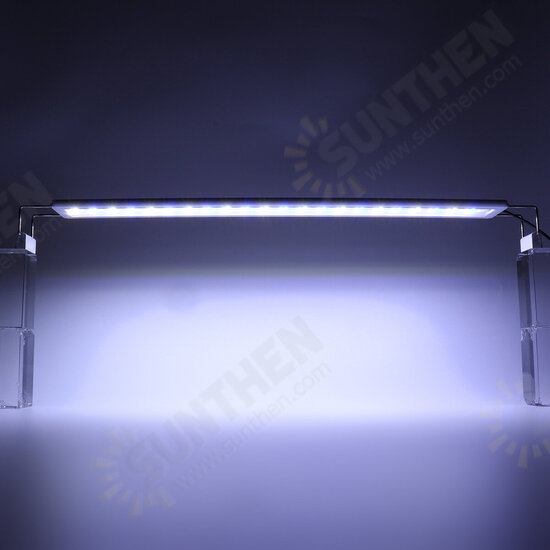 16W LED Fish Tank Light 60CM Aquarium Bracket Clip Light Aquarium Lighting Extendable Aquatic Plant Light for 60-80cm Fish Tank