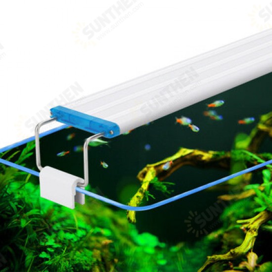 18-48CM Fish Tank Lamp Aquarium LED Lighting With Extendable Brackets White And Blue LEDs Fits for Aquarium