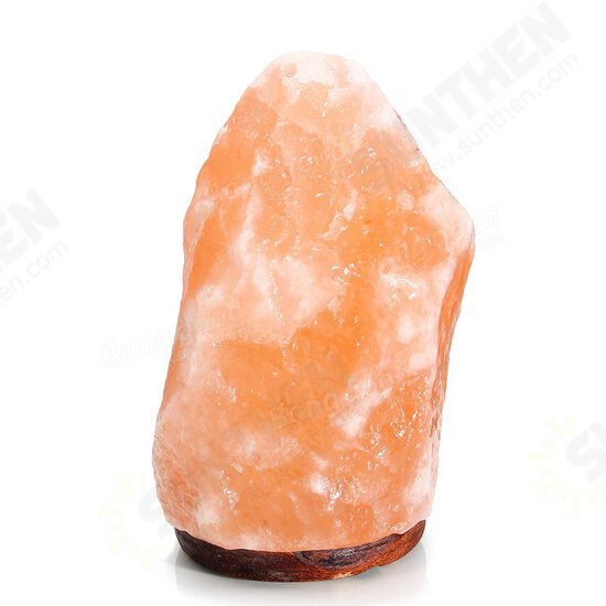 18 X 12CM Natural Himalayan Ionic Air Purifier Rock Crystal Salt Lamp Table Night Light