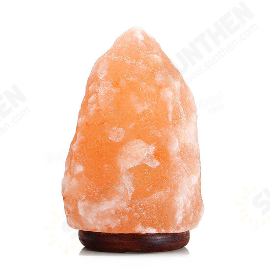 18 X 12CM Natural Himalayan Ionic Air Purifier Rock Crystal Salt Lamp Table Night Light