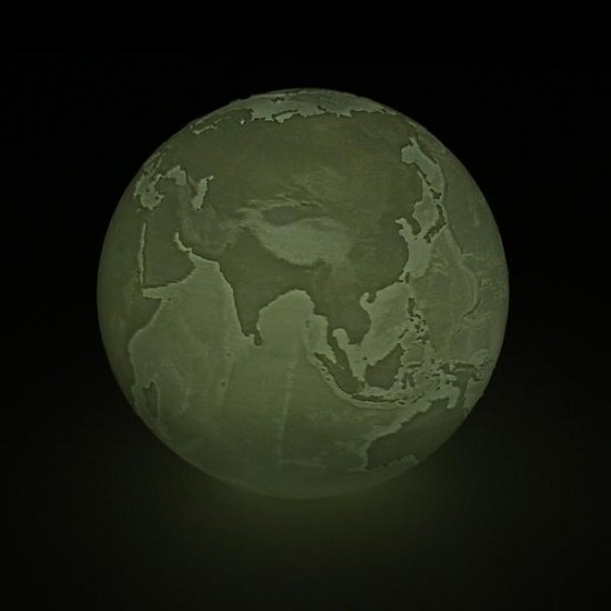 18cm 3D Earth Lamp USB Rechargeable Touch Sensor Color Changing LED Night Light Gift DC5V