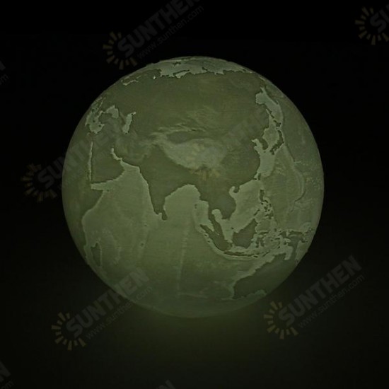 18cm 3D Earth Lamp USB Rechargeable Touch Sensor Color Changing LED Night Light Gift DC5V