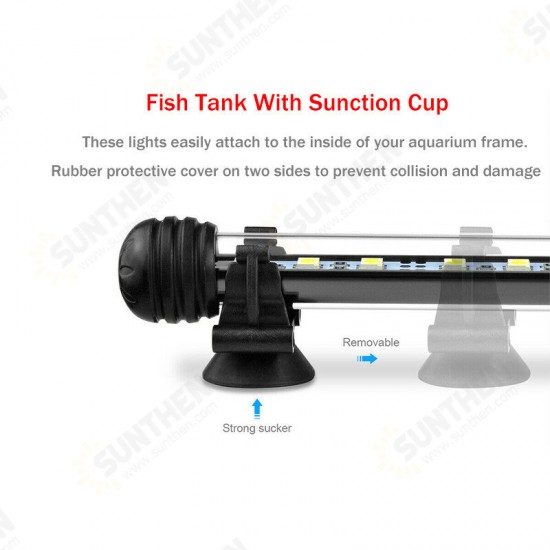 18cm 5050SMD 9LED Aquarium Fish Tank RGB Light Submersible Waterproof Bar Strip Lamp