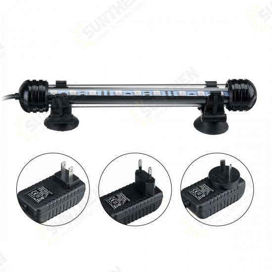 18cm 5050SMD 9LED Aquarium Fish Tank RGB Light Submersible Waterproof Bar Strip Lamp