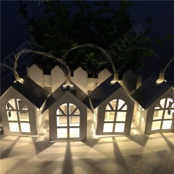 1M 10 LED Metal House String Lights LED Fairy Lights for Festival Christmas Wedding 1M 10 LED Metal House String Lights LED Fairy Lights for Festival Christmas Wedding