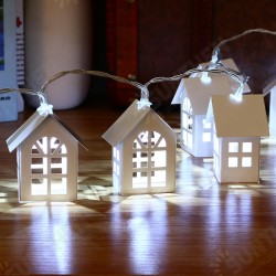 1M 10 LED Metal House String Lights LED Fairy Lights for Festival Christmas Wedding 1M 10 LED Metal House String Lights LED Fairy Lights for Festival Christmas Wedding