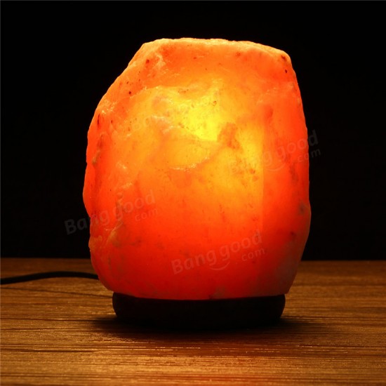 20 X 16CM Natural Himalayan Ionic Air Purifier Rock Crystal Salt Lamp Table Night Light