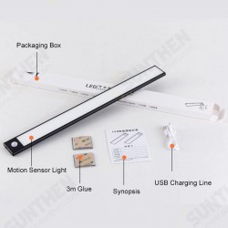 20/40/60CM Body Sensing Small Night Light USB Charging Lamp LED Portable Strip Light for Bedroom Wardrobe Bookcase Stairs 20/40/60CM Body Sensing Small Night Light USB Charging Lamp LED Portable Strip Light for Bedroom Wardrobe Bookcase Stairs