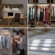 20CM Magnetic Cabinet Light Closet Motion Sensor + Touch Wardrobe Lights USB Charging Closet Lights for Bathroom Bedroom Night Light