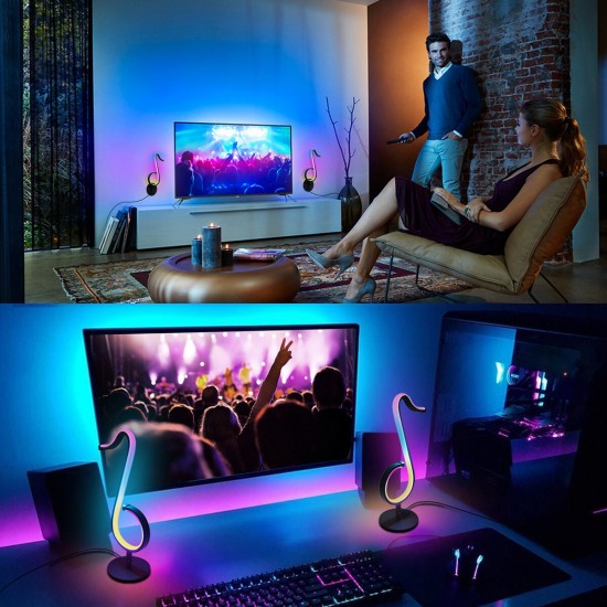 20W RGB Night Light APP/ Remote/ Push-button Control Table Lamp For Living Room Bedroom Bedside Wall Lamp