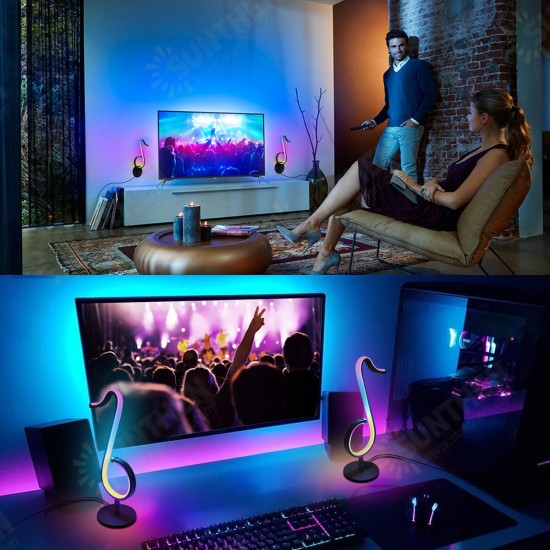 20W RGB Night Light APP/ Remote/ Push-button Control Table Lamp For Living Room Bedroom Bedside Wall Lamp