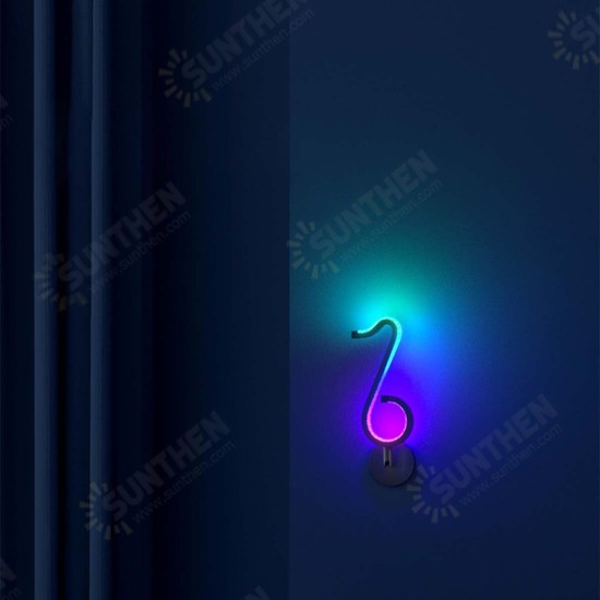 20W RGB Night Light APP/ Remote/ Push-button Control Table Lamp For Living Room Bedroom Bedside Wall Lamp