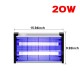 20W/40W Electric Mosquito Zapper Bug Killer Light Trap Catcher Low Noise Home