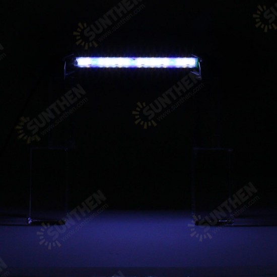 20cm 18 LED Fish Tank Aquarium Light White Blue Lamp Clip on Waterproof Bar AC110-240V