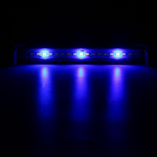 20cm 18 LED Fish Tank Aquarium Light White Blue Lamp Clip on Waterproof Bar AC110-240V