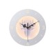 220V LED Nordic Deer Round Clock Night Light Wall Lamp Bedroom Living Room Decor 24CM