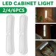 2/4/6Pcs LED Night Light Cabinet Stair ClosetLamp Closet Light Bedroom Wall Bulb