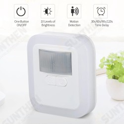 2.4W Light Control 10 Gears Dimming Delay Human Body Intelligent Induction Sound and Light Remote Control Energy Saving Brightness Night Light Bedroom 2.4W Light Control 10 Gears Dimming Delay Human Body Intelligent Induction Sound and Light Remote Control Energy Saving Brightness Night Light Bedroom