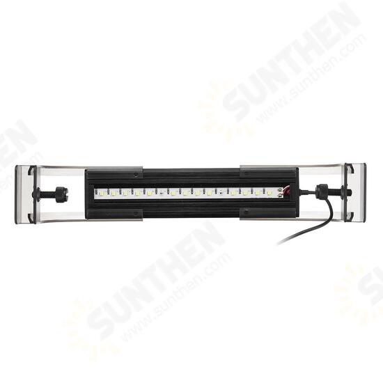 2.5W 18cm Adjustable 2835 LED Aquarium Fish Tank Super Slim Light Lamp Black