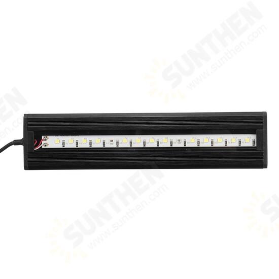 2.5W 18cm Adjustable 2835 LED Aquarium Fish Tank Super Slim Light Lamp Black