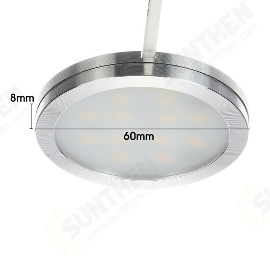 2.5W 6-In-1 LED Under Cabinet Light Ceiling Panel Down Slim Kitchen Cupboard Recessed Lamp DC12V