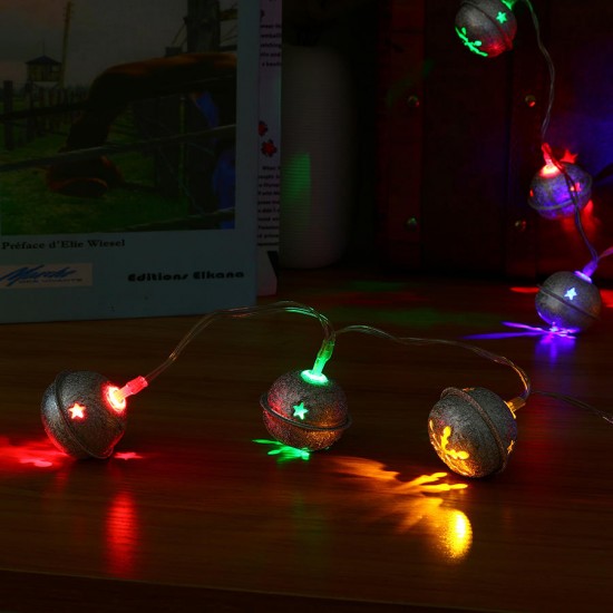 2M 20 LED Metal Bell String Lights LED Fairy Lights for Festival Christmas Wedding