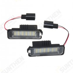 2PCS 18 LED License Number Plate Car Lights For VW Golf MK4 MK5 MK6 Passat Lupo Polo 9N 2PCS 18 LED License Number Plate Car Lights For VW Golf MK4 MK5 MK6 Passat Lupo Polo 9N