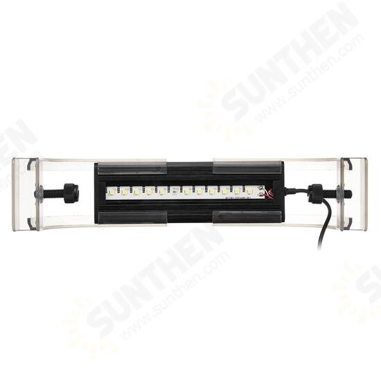 2W 13cm Adjustable 2835 LED Aquarium Fish Tank Super Slim Light Lamp Black