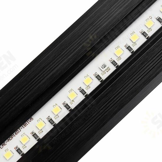 2W 13cm Adjustable 2835 LED Aquarium Fish Tank Super Slim Light Lamp Black