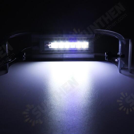 2W 13cm Adjustable 2835 LED Aquarium Fish Tank Super Slim Light Lamp Black