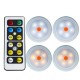 2pcs 4pcs Remote Control LED Cabinet Wardrobe Lights Battery Power White/Warm White Dimmable Timing