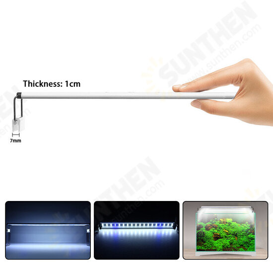 30-60CM LED Aquarium Light Full Spectrum Plant Multi-Color Fish Tank Light Lamp US Plug