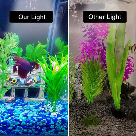 30-60CM LED Aquarium Light Full Spectrum Plant Multi-Color Fish Tank Light Lamp US Plug