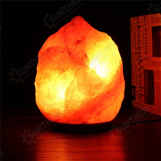 30 X 18CM Natural Himalayan Ionic Air Purifier Rock Crystal Salt Lamp Table Night Light