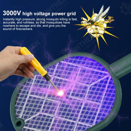 3000V 3 In 1 Electric Insect Swatter Zapper USB Rechargeable Mosquito Swatter 3000V 3 In 1 Electric Insect Swatter Zapper USB Rechargeable Mosquito Swatter
