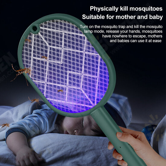 3000V 3 In 1 Electric Insect Swatter Zapper USB Rechargeable Mosquito Swatter 3000V 3 In 1 Electric Insect Swatter Zapper USB Rechargeable Mosquito Swatter