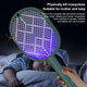 3000V 3 In 1 Electric Insect Swatter Zapper USB Rechargeable Mosquito Swatter