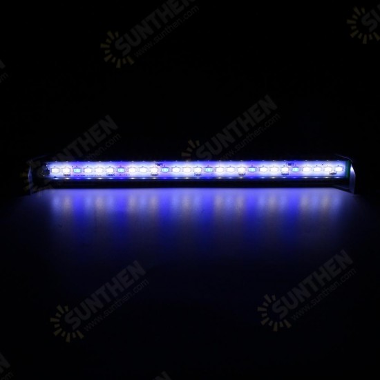 30cm 27 LED Fish Tank Aquarium Light White Blue Lamp Clip on Waterproof Bar AC110-240V