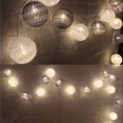 3.3M 20LED Grey Cotton Ball String Lights LED Fairy Lights for Festival Christmas Halloween 3.3M 20LED Grey Cotton Ball String Lights LED Fairy Lights for Festival Christmas Halloween