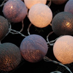 3.3M 20LED Grey Cotton Ball String Lights LED Fairy Lights for Festival Christmas Halloween 3.3M 20LED Grey Cotton Ball String Lights LED Fairy Lights for Festival Christmas Halloween