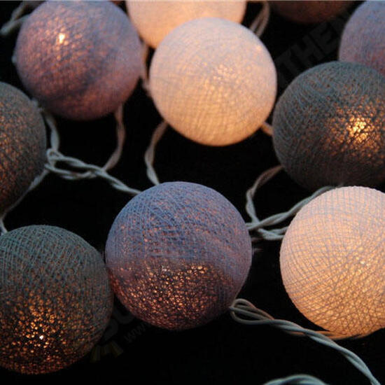 3.3M 20LED Grey Cotton Ball String Lights LED Fairy Lights for Festival Christmas Halloween