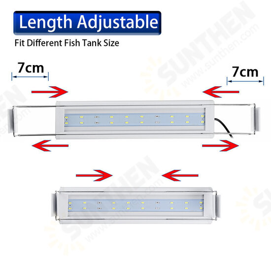 3/5/7/9W Fish Tank Light 220V LED Energy-Saving Blue+White Light Line Switch