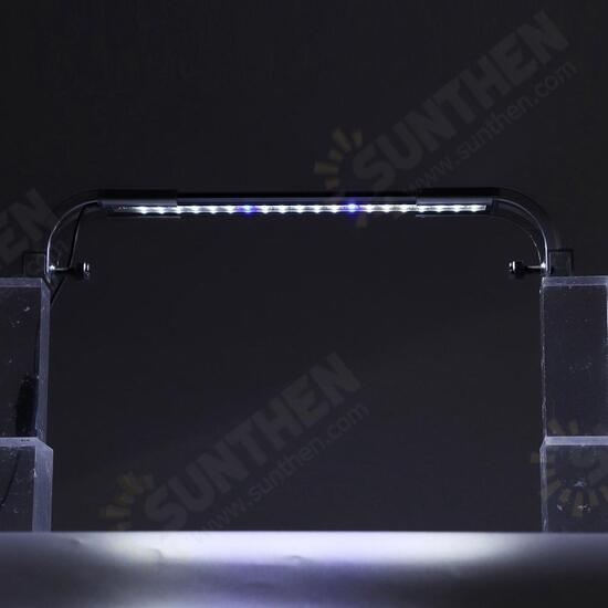 3.5W 25cm Adjustable 2835 LED Aquarium Fish Tank Super Slim Light Lamp Black