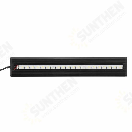 3.5W 25cm Adjustable 2835 LED Aquarium Fish Tank Super Slim Light Lamp Black