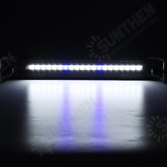 3.5W 25cm Adjustable 2835 LED Aquarium Fish Tank Super Slim Light Lamp Black