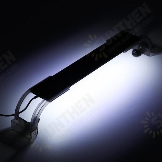 3.5W 25cm Adjustable 2835 LED Aquarium Fish Tank Super Slim Light Lamp Black